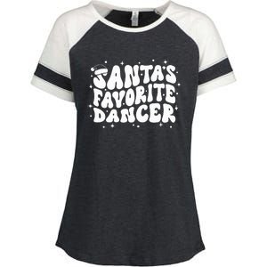 Dancer Christmas Santa Favorite Dancer Enza Ladies Jersey Colorblock Tee