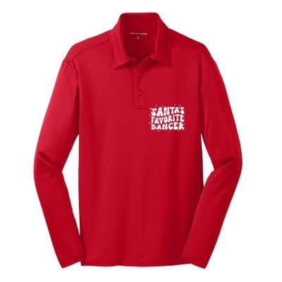 Dancer Christmas Santa Favorite Dancer Silk Touch Performance Long Sleeve Polo