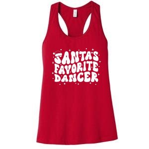 Dancer Christmas Santa Favorite Dancer Women's Racerback Tank