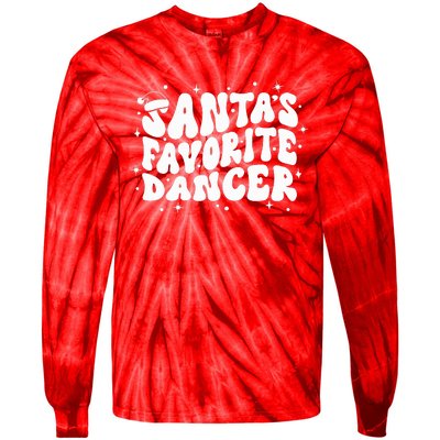 Dancer Christmas Santa Favorite Dancer Tie-Dye Long Sleeve Shirt