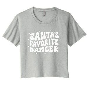 Dancer Christmas Santa Favorite Dancer Women's Crop Top Tee