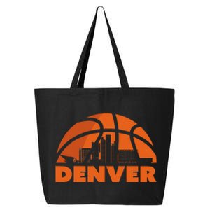 Denver City Skyline Basketball 25L Jumbo Tote