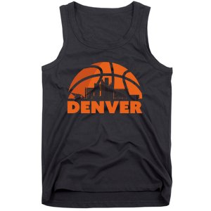 Denver City Skyline Basketball Tank Top