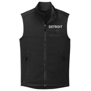 Detroit City Skyline Michigan Souvenir Detroit Collective Smooth Fleece Vest