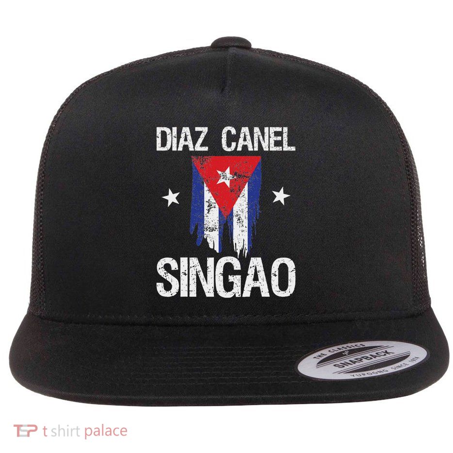 Diaz Canel Singao Cuba Flat Bill Trucker Hat