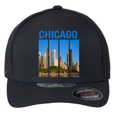 Downtown Chicago Skyline Souvenirs State Illinois Flexfit Unipanel Trucker Cap