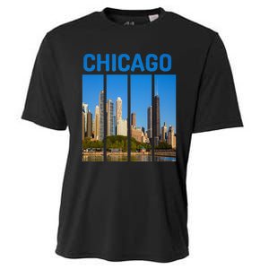 Downtown Chicago Skyline Souvenirs State Illinois Cooling Performance Crew T-Shirt