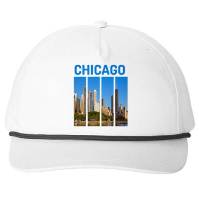 Downtown Chicago Skyline Souvenirs State Illinois Snapback Five-Panel Rope Hat