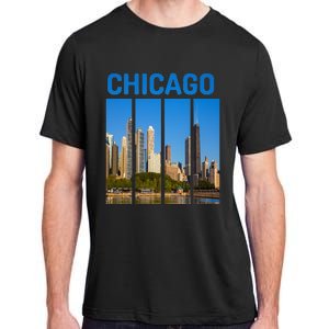 Downtown Chicago Skyline Souvenirs State Illinois Adult ChromaSoft Performance T-Shirt