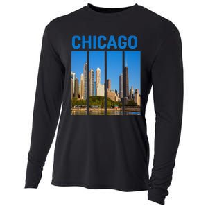 Downtown Chicago Skyline Souvenirs State Illinois Cooling Performance Long Sleeve Crew