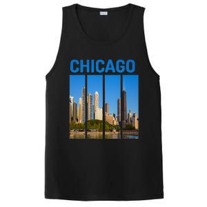 Downtown Chicago Skyline Souvenirs State Illinois PosiCharge Competitor Tank