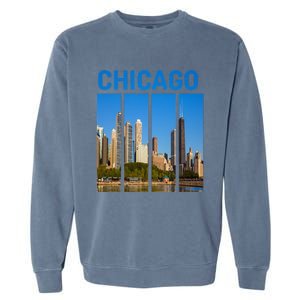 Downtown Chicago Skyline Souvenirs State Illinois Garment-Dyed Sweatshirt