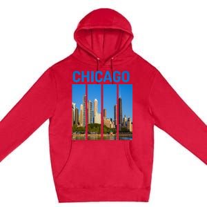 Downtown Chicago Skyline Souvenirs State Illinois Premium Pullover Hoodie