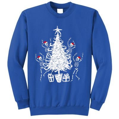 Dancing Christmas Skeletons Funny Spooky Christmas Graphic Sweatshirt