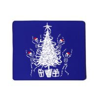 Dancing Christmas Skeletons Funny Spooky Christmas Graphic Mousepad