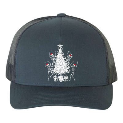 Dancing Christmas Skeletons Funny Spooky Christmas Graphic Yupoong Adult 5-Panel Trucker Hat