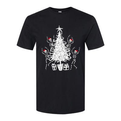 Dancing Christmas Skeletons Funny Spooky Christmas Graphic Softstyle CVC T-Shirt