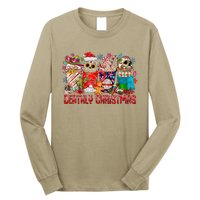 Deathly Christmas Sugar Skull And Coffee Cups Xmas Holiday Long Sleeve Shirt