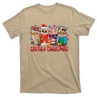 Deathly Christmas Sugar Skull And Coffee Cups Xmas Holiday T-Shirt