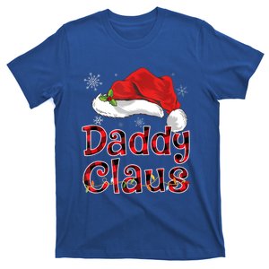 Daddy Claus Santa Hat Christmas Plaid Buffalo Pajama Funny Gift T-Shirt