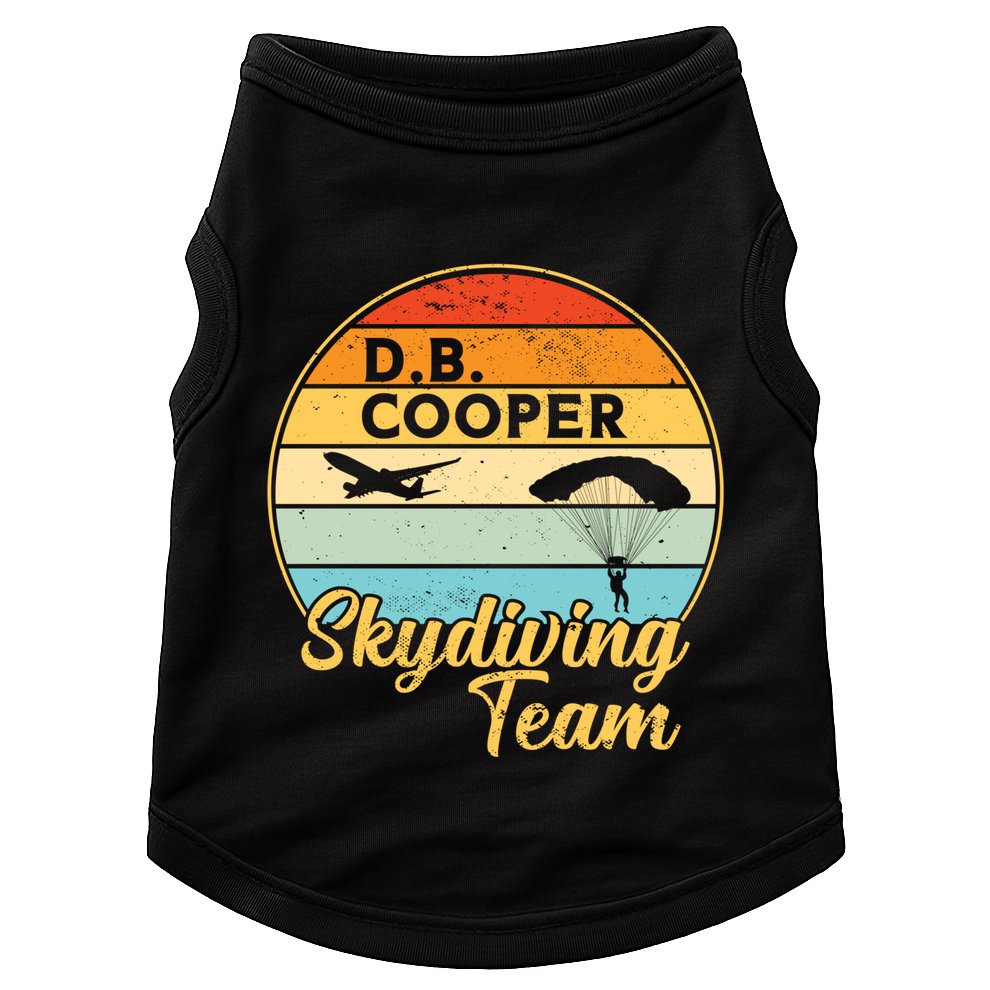 Db Cooper Skydiving Team 1971 Vintge Skyjacking History Gift Doggie Tank