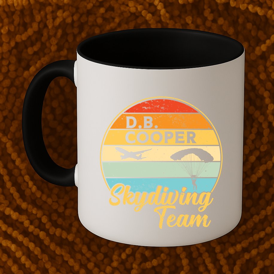 Db Cooper Skydiving Team 1971 Vintge Skyjacking History Gift Mug