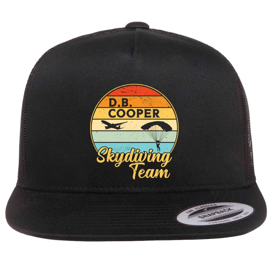 Db Cooper Skydiving Team 1971 Vintge Skyjacking History Gift Flat Bill Trucker Hat