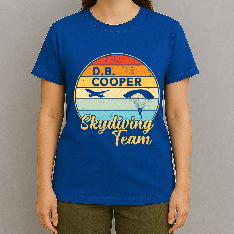Db Cooper Skydiving Team 1971 Vintge Skyjacking History Gift T-Shirt