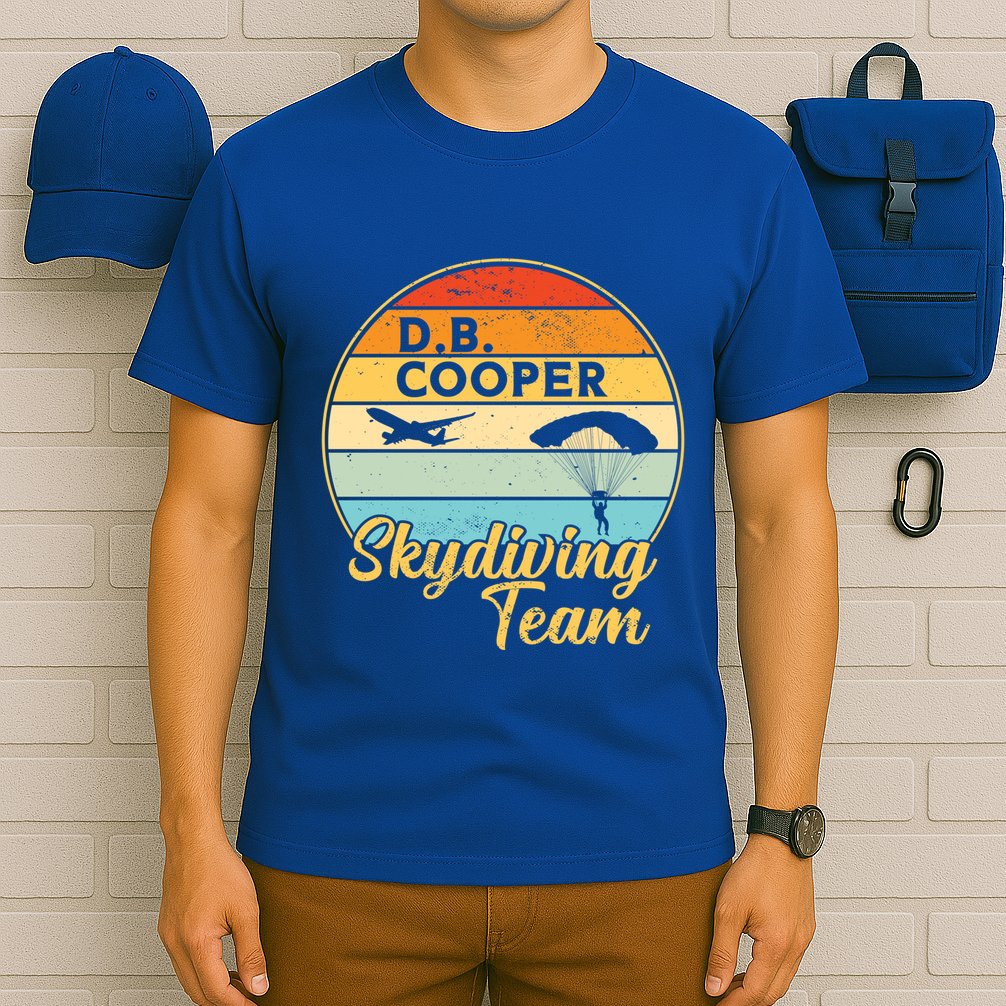 Db Cooper Skydiving Team 1971 Vintge Skyjacking History Gift T-Shirt