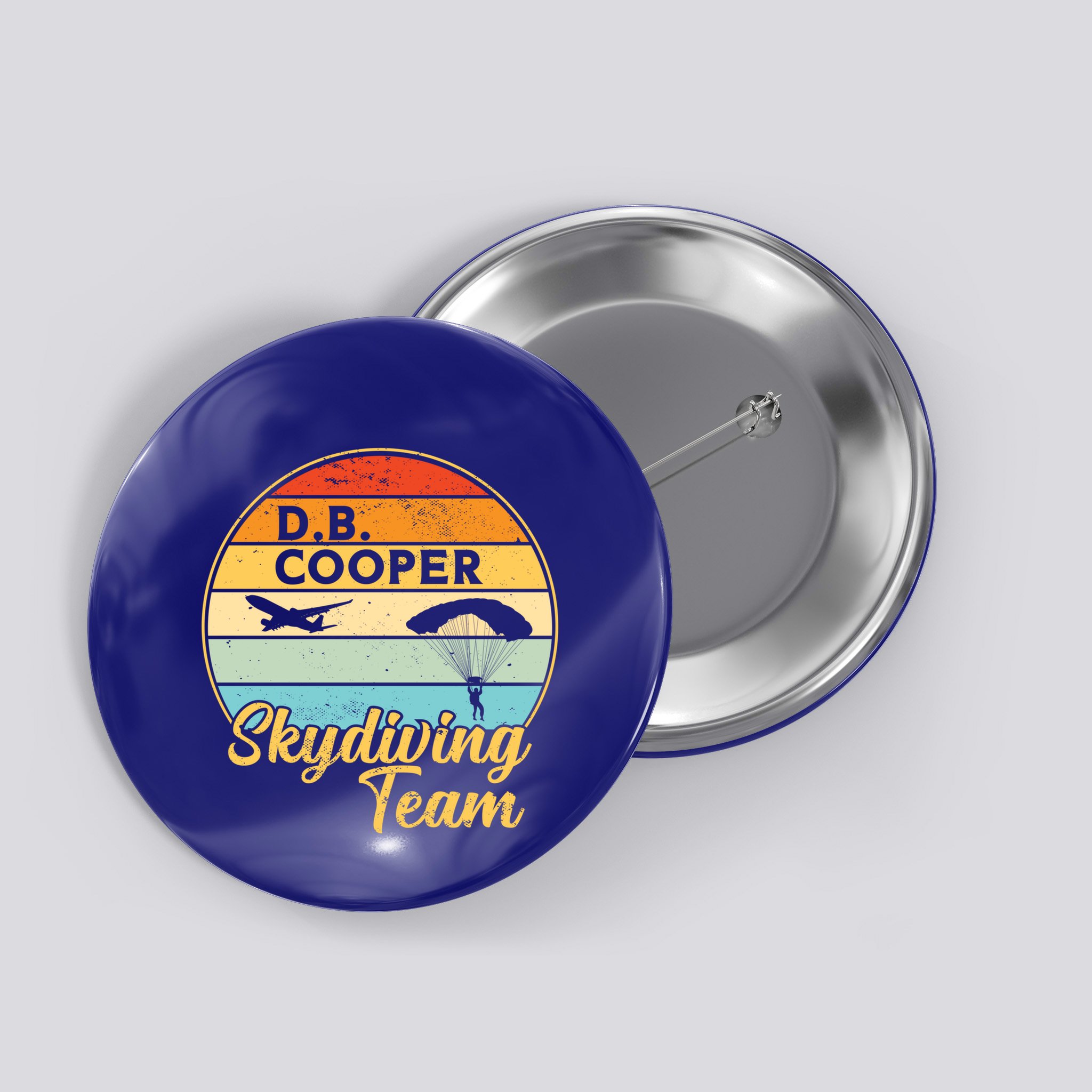 Db Cooper Skydiving Team 1971 Vintge Skyjacking History Gift Button