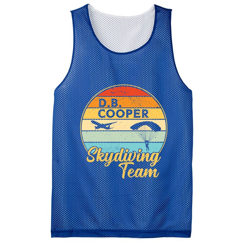 Db Cooper Skydiving Team 1971 Vintge Skyjacking History Gift Mesh Reversible Basketball Jersey Tank