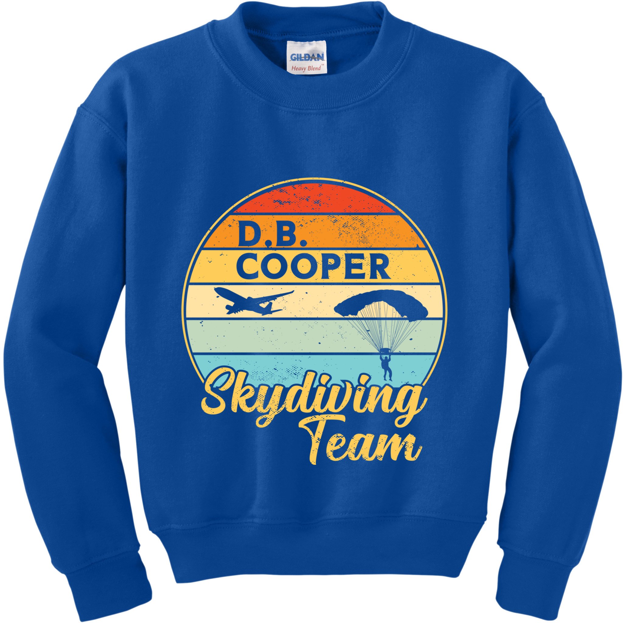 Db Cooper Skydiving Team 1971 Vintge Skyjacking History Gift Kids Sweatshirt