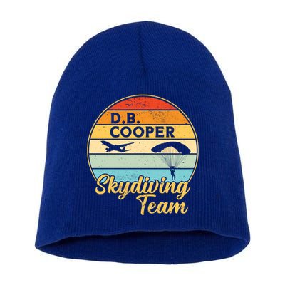 Db Cooper Skydiving Team 1971 Vintge Skyjacking History Gift Short Acrylic Beanie