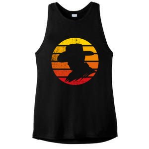 Distressed Cowboy Sunset Ladies PosiCharge Tri-Blend Wicking Tank