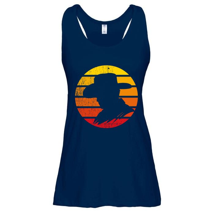 Distressed Cowboy Sunset Ladies Essential Flowy Tank