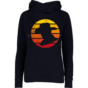 Distressed Cowboy Sunset Womens Funnel Neck Pullover Hood