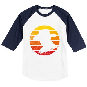 Distressed Cowboy Sunset Baseball Sleeve Shirt