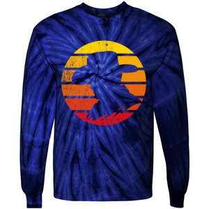 Distressed Cowboy Sunset Tie-Dye Long Sleeve Shirt