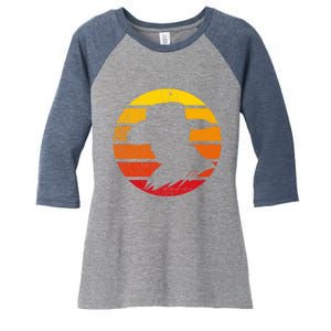 Distressed Cowboy Sunset Women's Tri-Blend 3/4-Sleeve Raglan Shirt