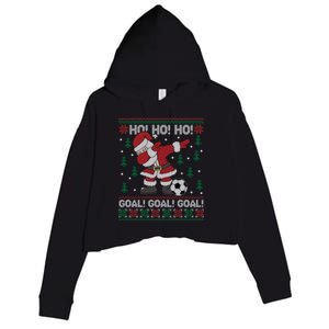 Dabbing Christmas Soccer Ho Santa Elf Ugly Xmas Sweater Cool Gift Crop Fleece Hoodie