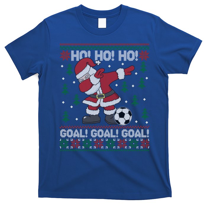 Dabbing Christmas Soccer Ho Santa Elf Ugly Xmas Sweater Cool Gift T-Shirt
