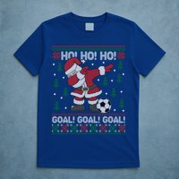 Dabbing Christmas Soccer Ho Santa Elf Ugly Xmas Sweater Cool Gift T-Shirt
