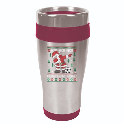 Dabbing Christmas Soccer Ho Santa Elf Ugly Xmas Sweater Cool Gift 16oz Travel Tumbler