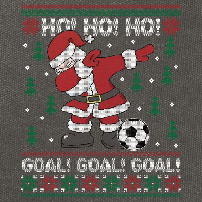 Dabbing Christmas Soccer Ho Santa Elf Ugly Xmas Sweater Cool Gift Cotton Canvas Backpack