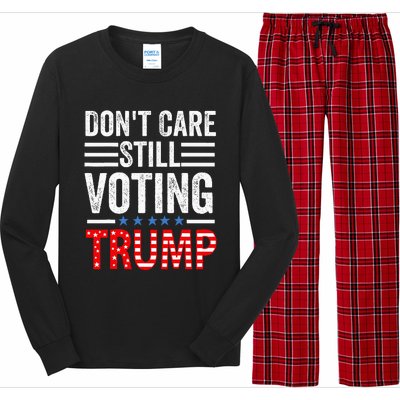 DonT Care Still Voting Trump Pro Donald Trump Mug Shot Long Sleeve Pajama Set