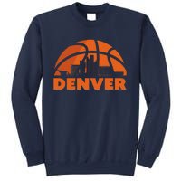 Denver City Skyline Colorado Basketball Fan Jersey Sweatshirt