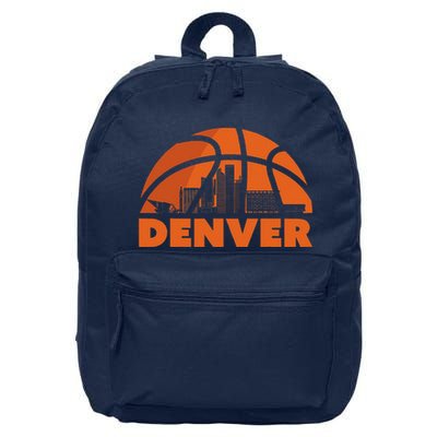 Denver City Skyline Colorado Basketball Fan Jersey 16 in Basic Backpack
