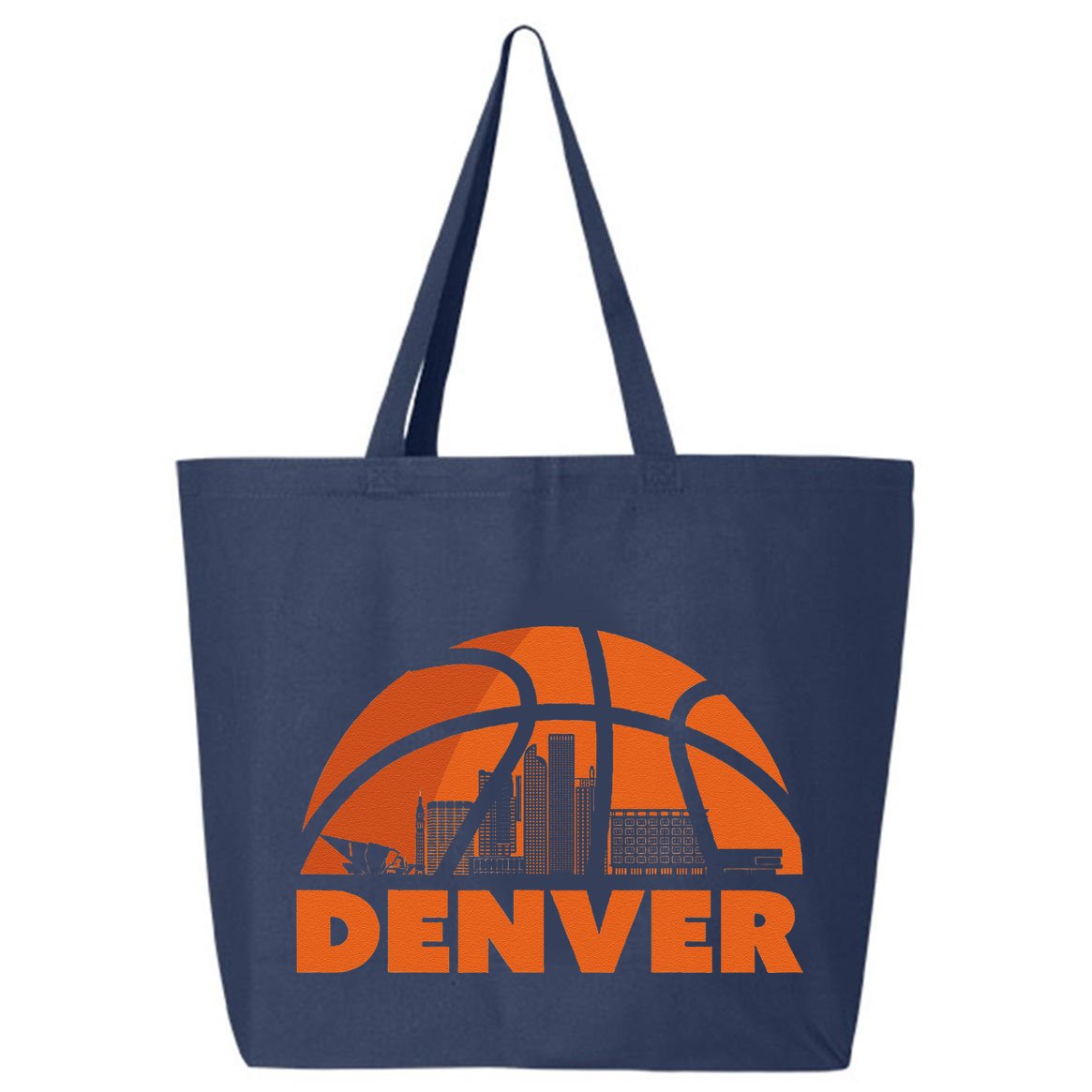 Denver City Skyline Colorado Basketball Fan Jersey 25L Jumbo Tote