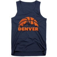 Denver City Skyline Colorado Basketball Fan Jersey Tank Top