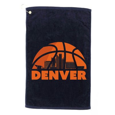 Denver City Skyline Colorado Basketball Fan Jersey Golf Towel